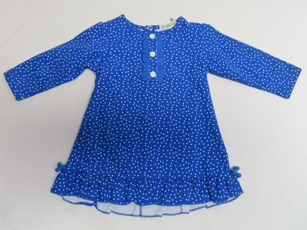 Jurk - Meisje - Blauw met witte stippen - 3 maand 62