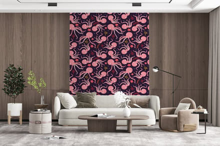 Behang - Fotobehang Octopus - Baby - Design - Breedte 165 cm x hoogte 220 cm