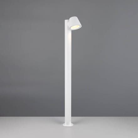 Trio Lighting Tuinpadverlichting Beni, mat wit, hoogte 100 cm, metaal