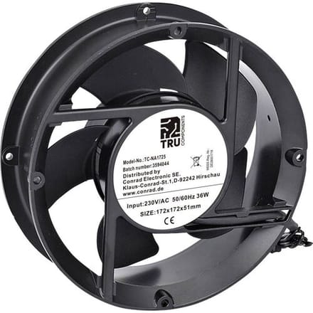 TRU COMPONENTS TC-NA1725 Axiaalventilator 230 V/AC 336 m³/h (l x b x h) 172 x 172 x 51 mm