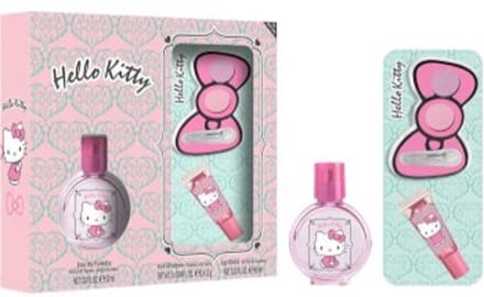 Hello Kitty Eau De Toilette Box 30 Ml + Schaduw Oogschaduw Palette 2 x 1,2 G + Lipgloss 6 Ml