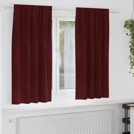 vidaXL - Gordijnen - 2 - st - Wijnrood - 140 - x - 175 - cm - fluweel