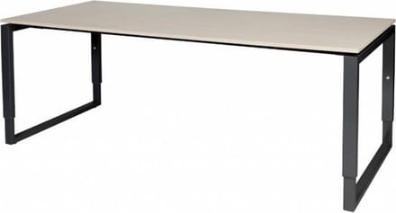 Verstelbaar Bureau - Plus 200x90 Eiken - zwart frame