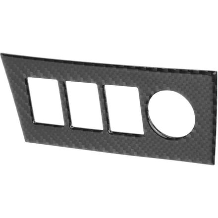 Sticker van koolstofvezel Middenconsole Sigarettenaanstekerpaneel Sierlijst Cover Interieur Autoaccessoires Passen black