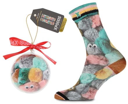 XPOOOS - Cutie Dames Sokken Kerst Ornament - 1-Pack - Maat One Size