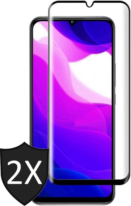 Screenprotector geschikt voor Xiaomi Mi 10 Lite - Full Screen Protector Glas - 2 Stuks