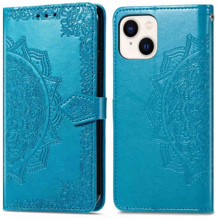 imoshion Hoesje - Geschikt voor Apple iPhone 15 - Mandala Bookcase - Turquoise