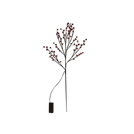 Svenska Living kunsttak frosted berry 20LED decoratie 75cm rood.