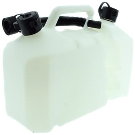 Benson Plastic brandstof jerrycan - 8 liter - drukventiel - flexibele tuit - wit