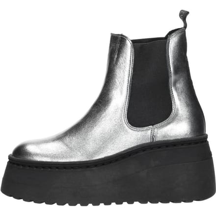 Steve Madden Pegasus Enkellaarsjes Plat - zilver - Maat 41