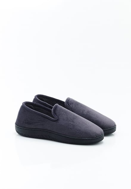 Damart - Pantoffels velours heren - Heren - Grijs - 40