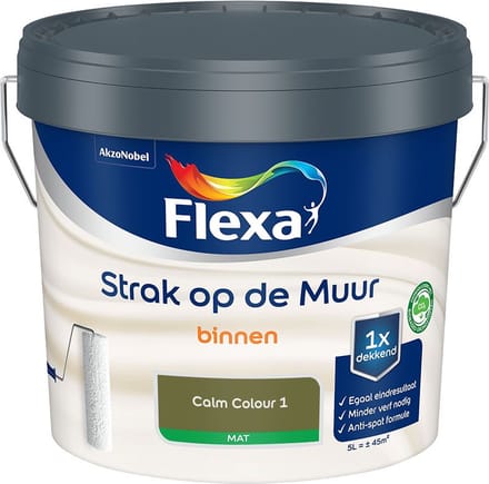 Flexa - Strak Op De Muur Binnen Mat - Calm Colour 1 - Mengverf - 5 L