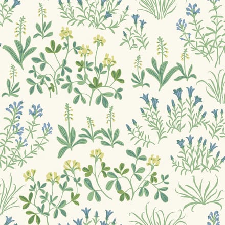 Boråstapeter Vliesbehang 5803 - Nordic Folks - Botanisch Wit - 53cm x 10.05m