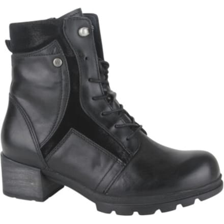 Wolky Zwarte Leren Veterboots Dames - Zwart - 38