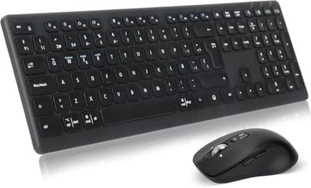 Draadloos Toetsenbord en Muis Combinatie - Multi-apparaat met USB- en Bluetooth-ontvangers