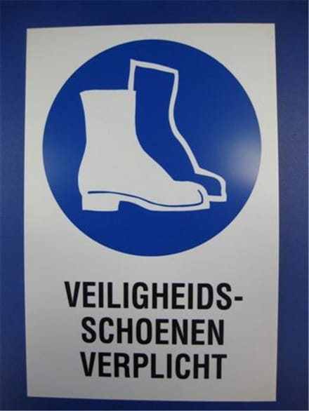 Repko bord "veiligheidsschoenen verplicht" - 20x30cm