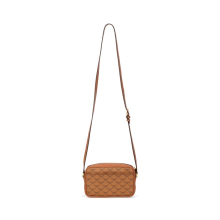 Sac bandoulière/épaule MCM Monogramme Fermeture éclair Toile et Cuir Petite Taille Sacs Unisexe Cognac MMRESAC01CO001 Basic Set (Bag+Dust Bag) brown