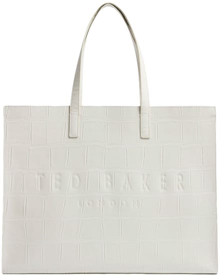 Ted Baker schoudertas Croccel Croc Effect Icon Bag Ivory crème