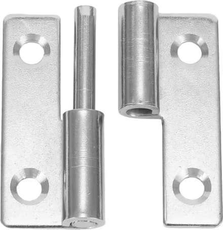 FSW-Products - Deurscharnier - DIN Links - Afneembaar Scharnier - Zilver - RVS - 40x30x1.5 mm