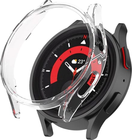 Strap-it Hard Case – Geschikt voor Samsung Galaxy Watch 5 Pro – Full Protect – Transparant