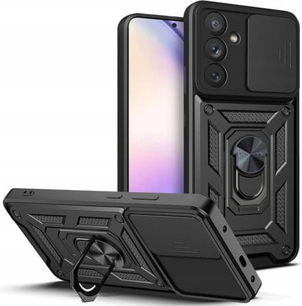 Hoesje geschikt voor Samsung Galaxy A54 - Techsuit Camshield Back Cover - Zwart