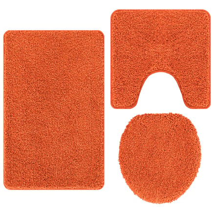 vidaXL - Antislip - Badmat - Set - 3 - st - Oranje - 50 - x - 80 - cm - PP