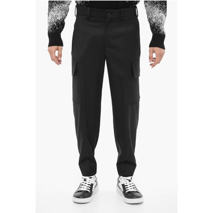 Losse FIREMAN Cargo-broek met enkelknoop in zwart