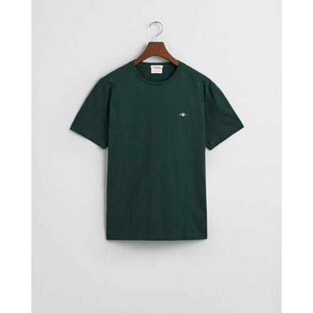 Gant T-Shirt Regular Uni Fine Shield Embroidery Tartan Green / male