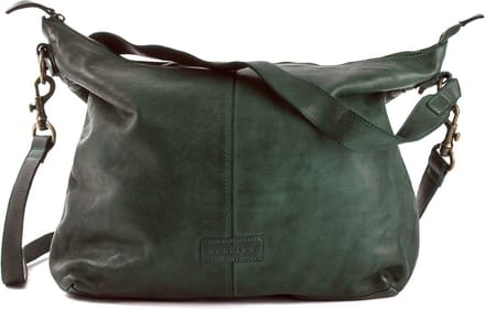 HAROLD'S Leren Schoudertas Submarine Shopper Green Donkergroen