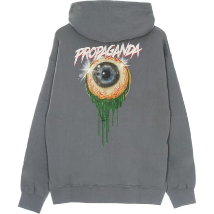 Heren sjaal oog hoodie grijs