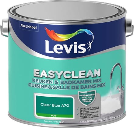 Levis - Easyclean Keuken & Badkamer Mix - Clear Blue A70 - Mengverf - 2,5 L