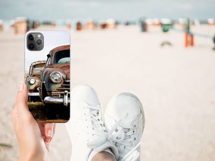 Apple iPhone 11 Pro Max Siliconen Hoesje met foto Vintage Auto