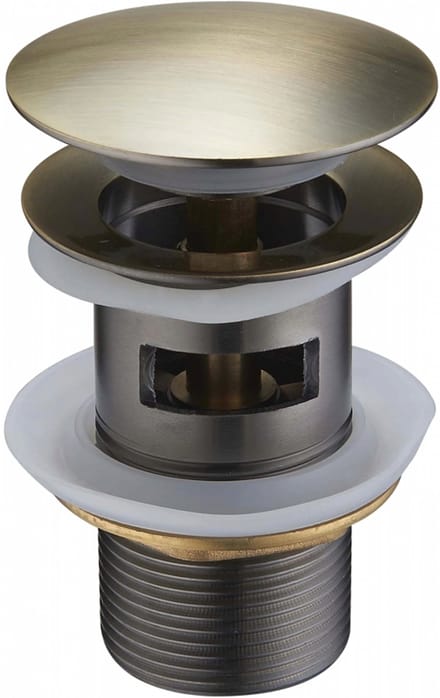 Mexen click-clack plug rond met overloop, antiek messing - 79920-40