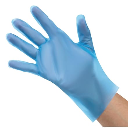 Nisbets Essentials poedervrije TPE handschoenen blauw S (200 stuks)