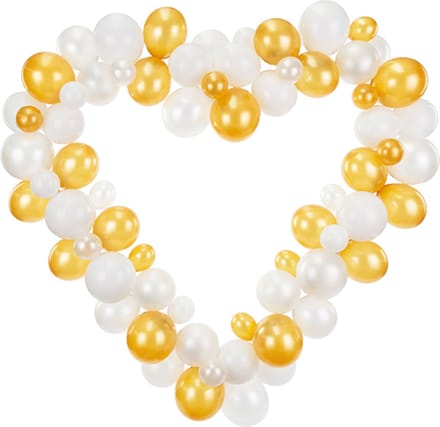 Frame Hart Wit & Goud - 160 centimeter