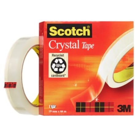 Plakband Scotch Crystal 600 19mmx66m transparant