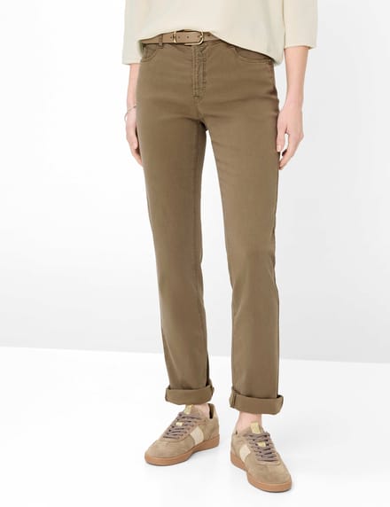 Brax Dames Jeans  Style CAROLA LIGHT MOCHA, bruin, maat 40L
