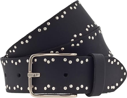 Vanzetti Leren riem 35mm Leather Belt W85 Black zwart