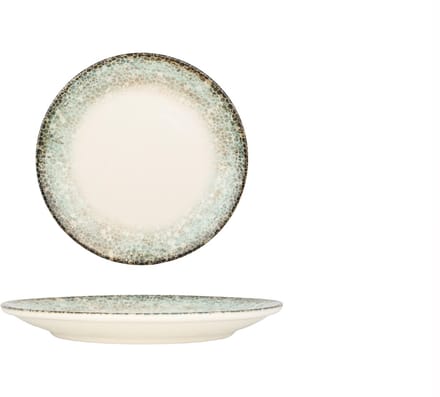 Kütahya Porselen Dessertbord - Rust Green - Porselein - 21 cm - set van 6