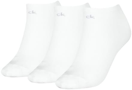 Calvin Klein - Sneakersokken Dames - 3 paar CK Sokken - Wit - Maat 35/38