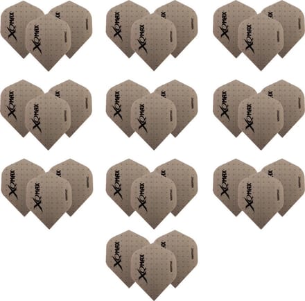 Darts Set 10 pack darts flights – logo – darts flights - grey dots