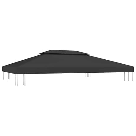 vidaXL - Prieeldak - 2-laags - 310 - g/m² - 4x3 - m - zwart