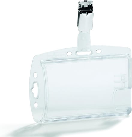 Set van 25 Transparante Kaarthouders met Clip voor 2 Pasjes (87x54mm)