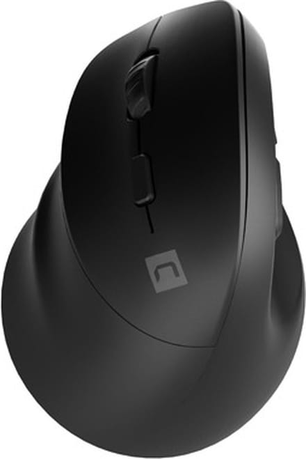 Natec CRAKE 2 - vertical mouse - 2.4 GHz Bluetooth 5.0 - black - Vertical mouse - Optisch - 6 knoppen - Zwart