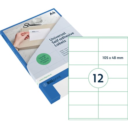Etiket Rillprint 105x48mm mat transparant 300 etiketten
