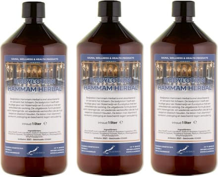Bodylotion Hammam Herbal 1 Liter - set van 3 stuks