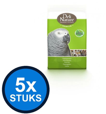 5x Deli Nature - Premium papegaaien 800gr - Vogelvoer - 800 g