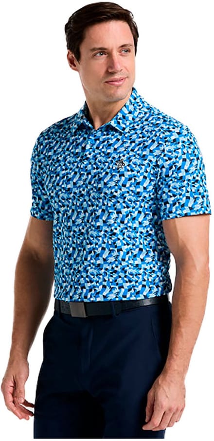Original Penguin Underwater Mosaic Korte Mouw Poloshirt Blauw S Man