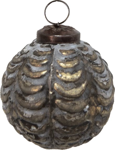 Clayre & Eef Kerstbal Overig Ø 5 cm Bruin Glas Kerstballen