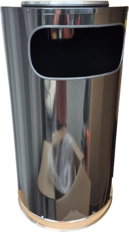 Rubbermaid Vuilnisbak anex asbak 45,4 ltr ATRIUM Zwart